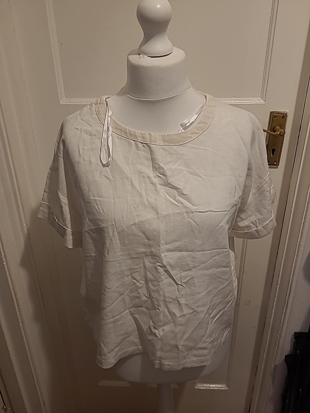 Ladies Primark Size 8 White Short Sleeve T-shirt