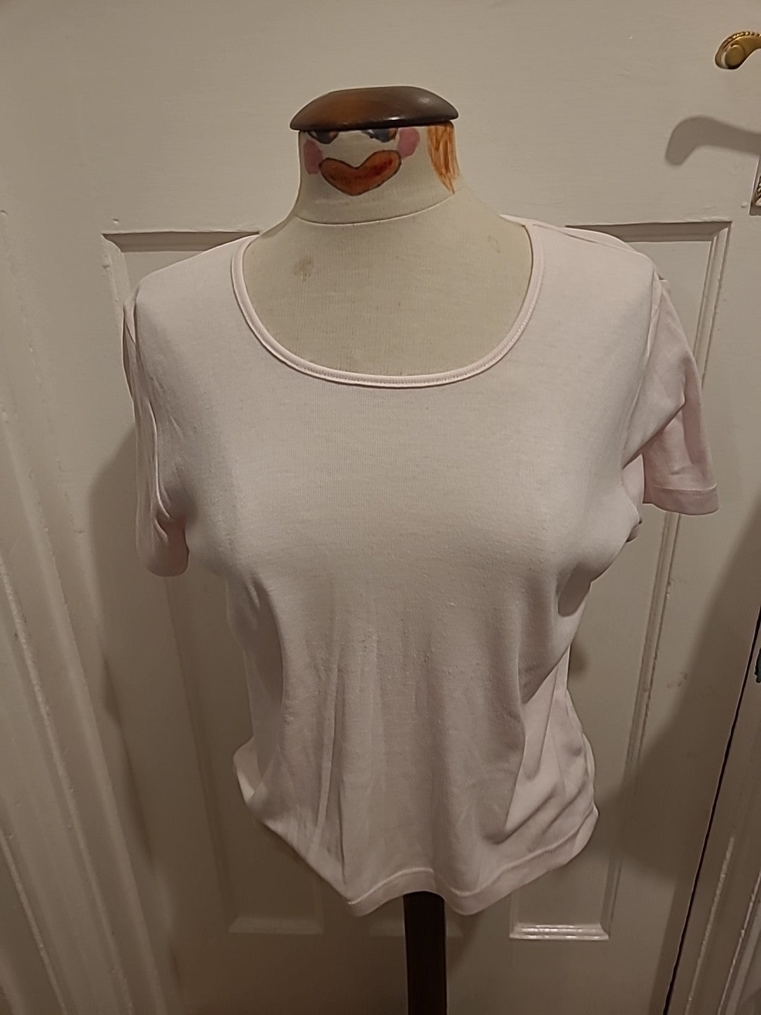 Ladies Viz.A.Viz Size 12 Baby Pink Short Sleeved Tshirt