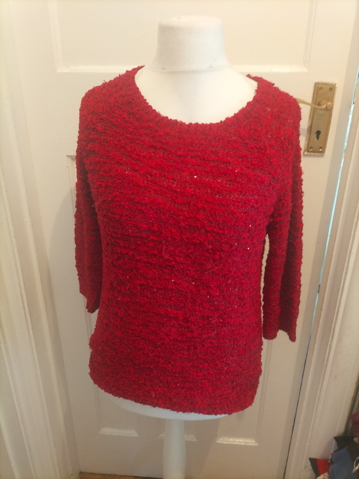 BM Collection Small Burgundy With Sequin Jumper Some Gag