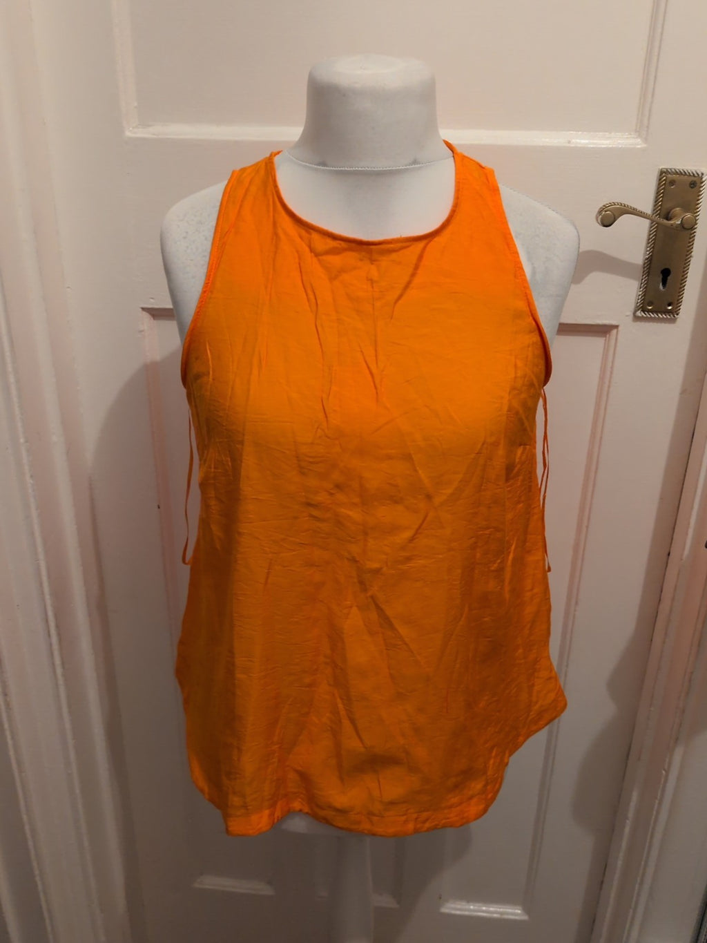 Primark 14 Orange Sleeveless T-shirt Blouse Top
