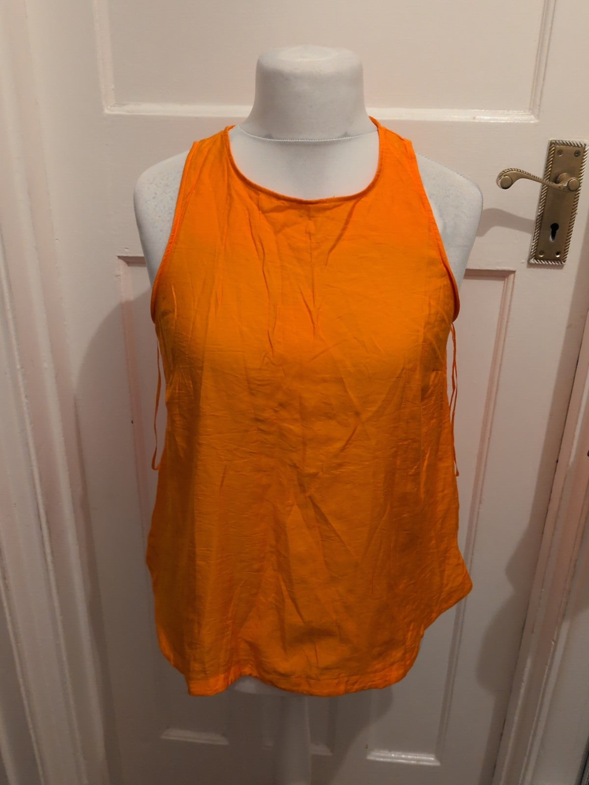 Primark 14 Orange Sleeveless T-shirt Blouse Top