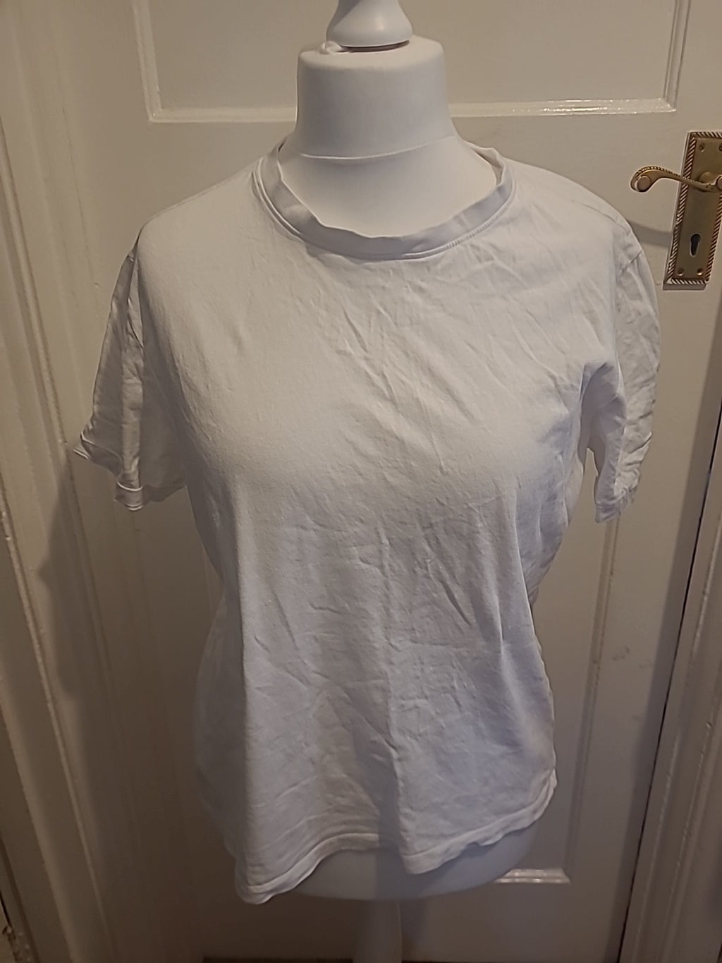 Mens Primark White Tshirt Short Sleeved Size Medium