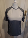 Mens Boohoo Size Medium Silver/White Black Short Sleeved Tshirt
