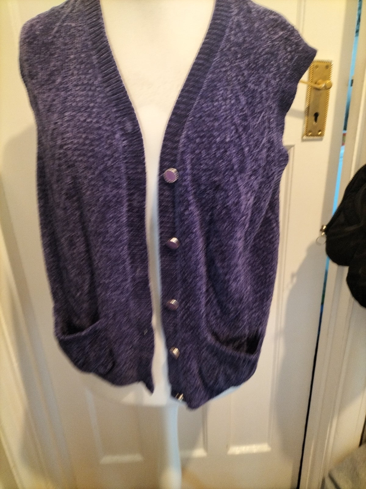 Ladies EWM Size Small Purple Superdoft Cardigan