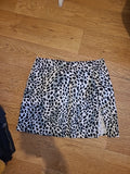 Ladies Motel Size Small Black And White Animal Print Short Skirt