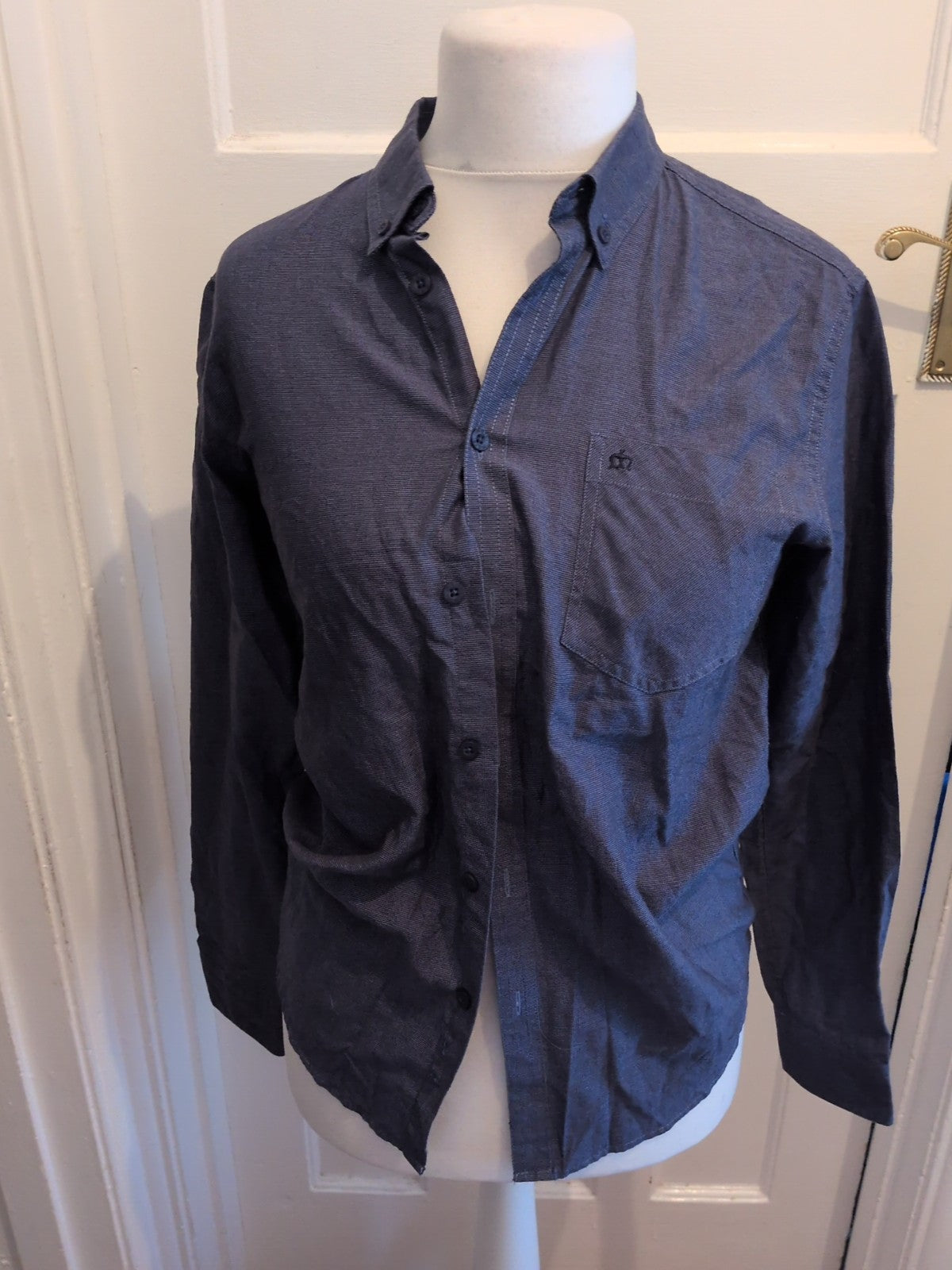 Merc London Small Navy Long Sleeve Shirt