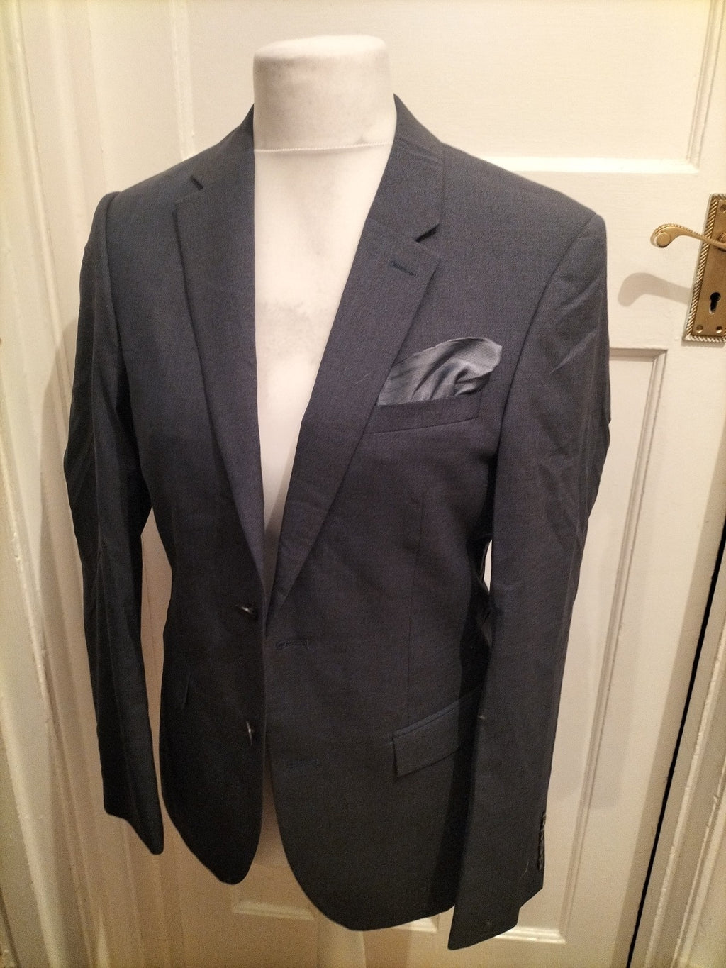 Mens Autograph Size 36M Tailored Fit Wool Suit Jacket Navy