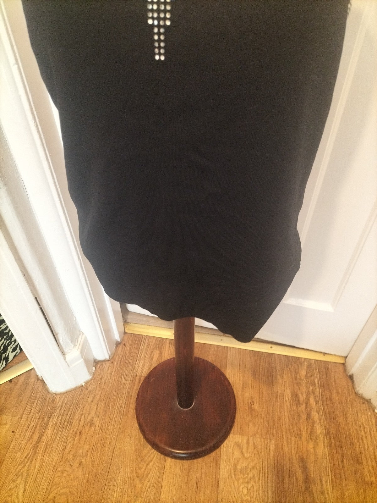 Ladies Sky Design Size 3 Black Sleeveless Diamonte Halterneck