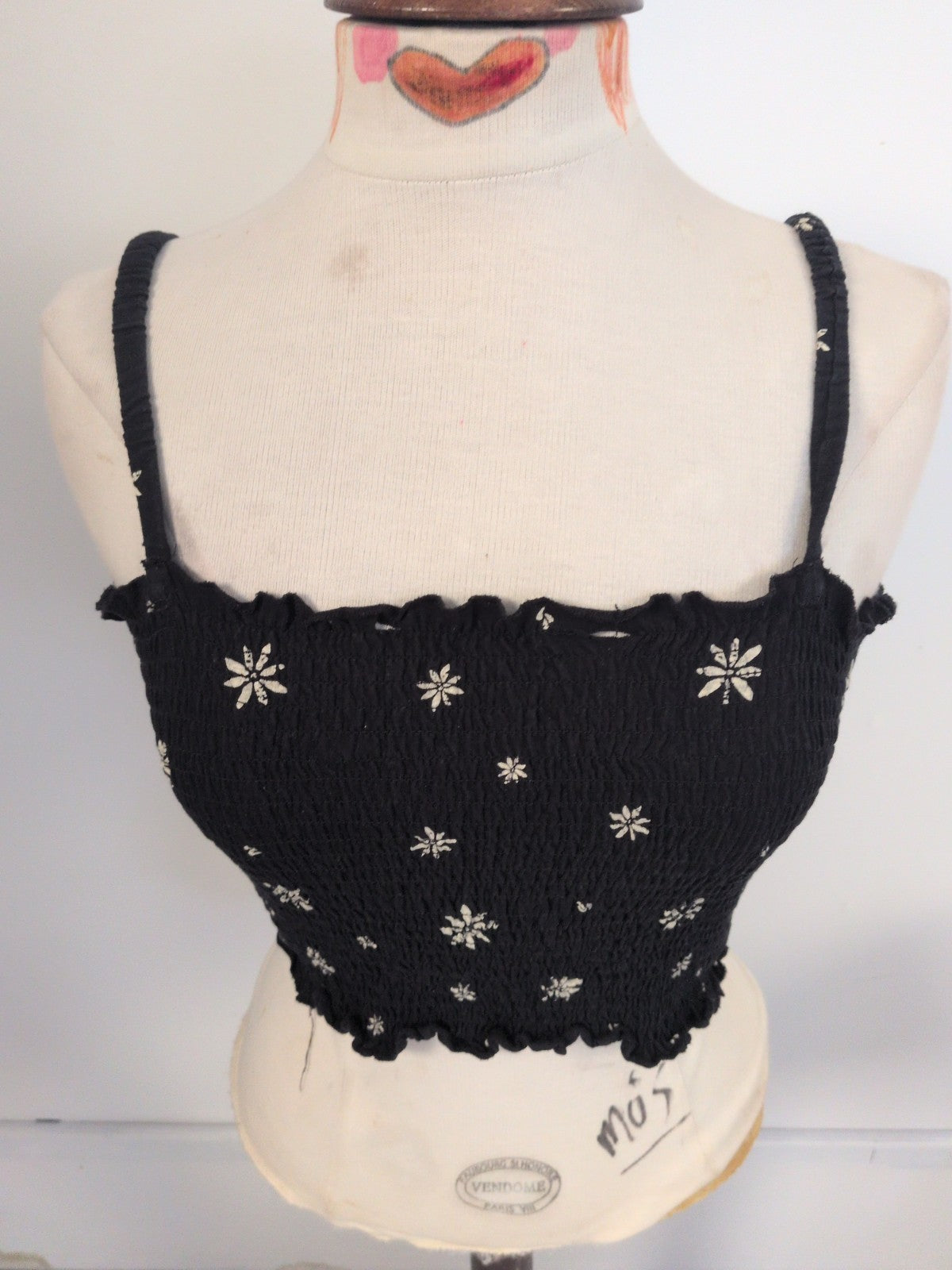 Primark 12-14 Bubblehem Sleeveless Crop Top