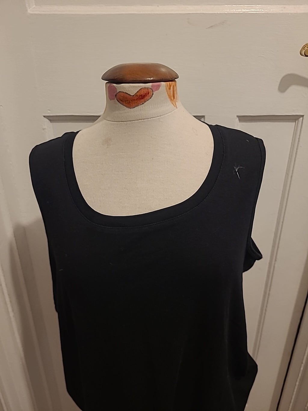 Ladies BM Size Large Black Sleeveless Vest Top