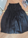 Small Ladies Black Flare Skirt Elasticated Midi-long