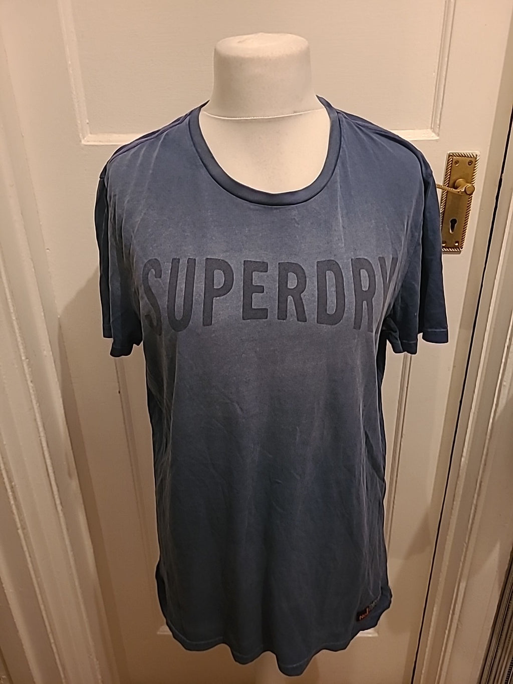 Mens Superdry Size 2XL Navy Short Sleeved Tshirt