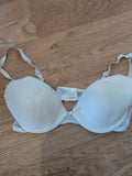 Secret Possessions 32C White Padded And Wired Some Lacey Parts Bra