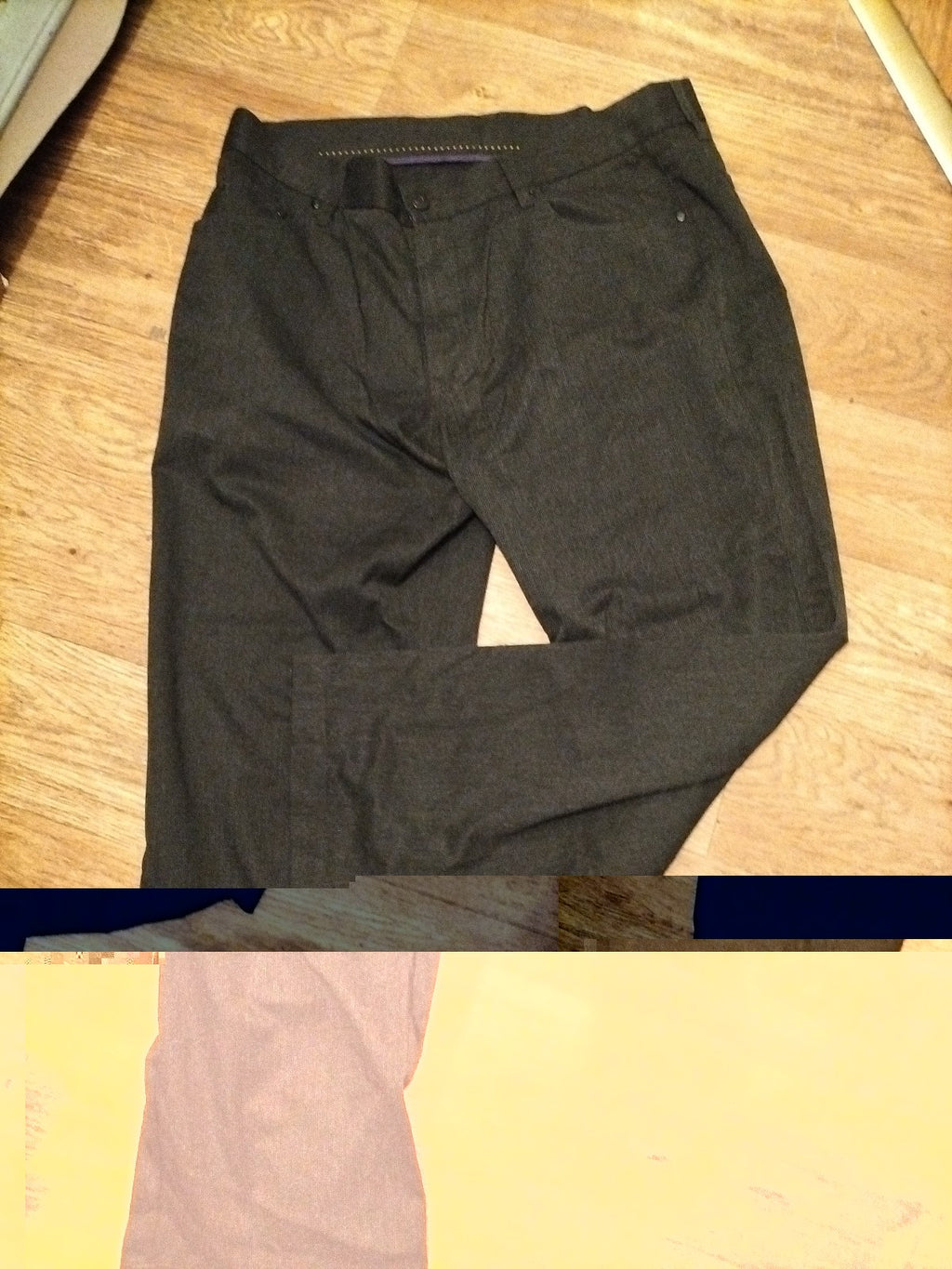 Mens Debenhams Size 40R Black Trousers