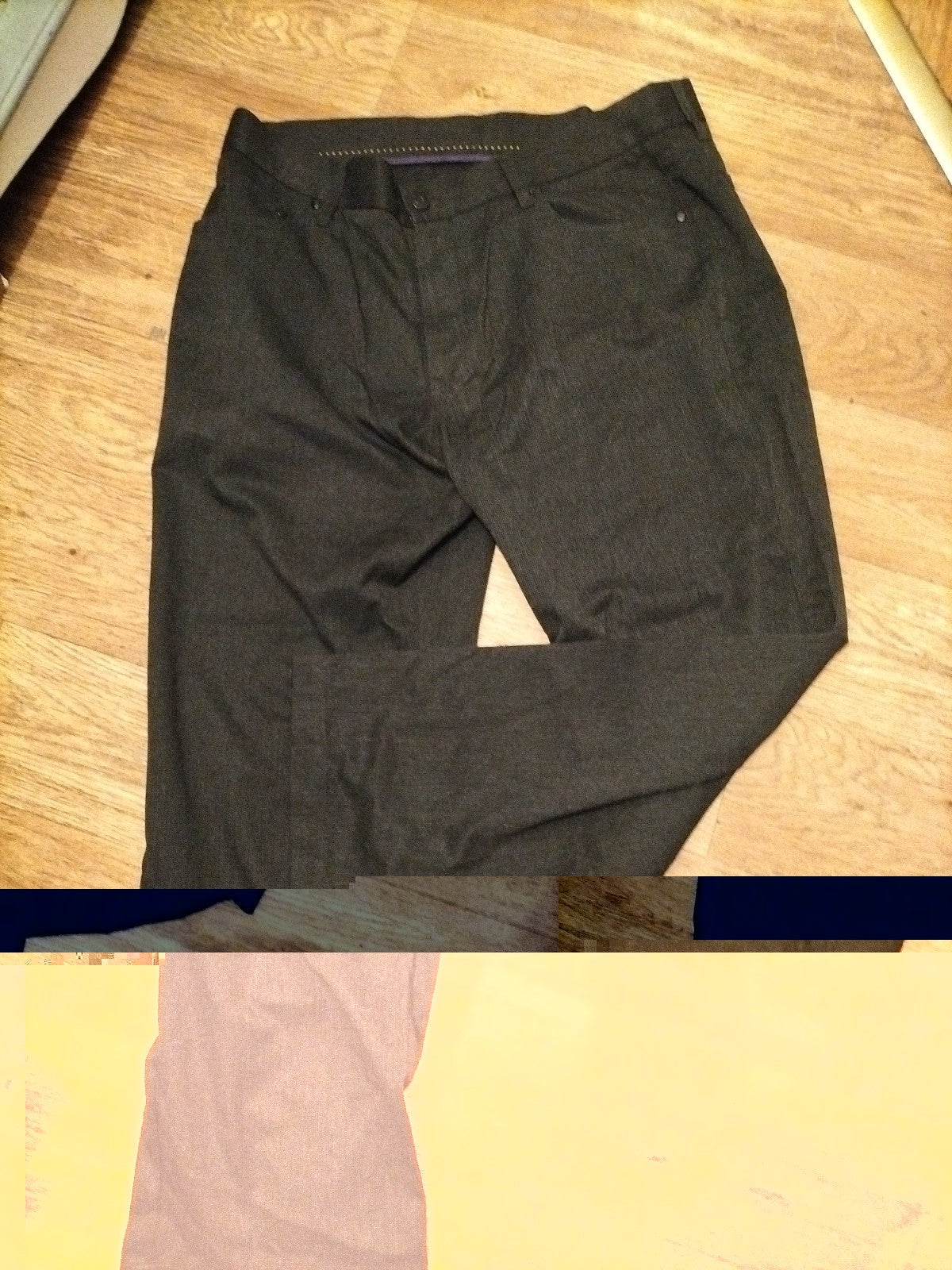 Mens Debenhams Size 40R Black Trousers