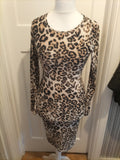 Ladies Sanssouci Size Medium Leopard Print Long Sleeved Dress