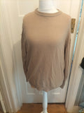 Mens Dehavilland Size Large Wool Rich Pullover Jumper Beige