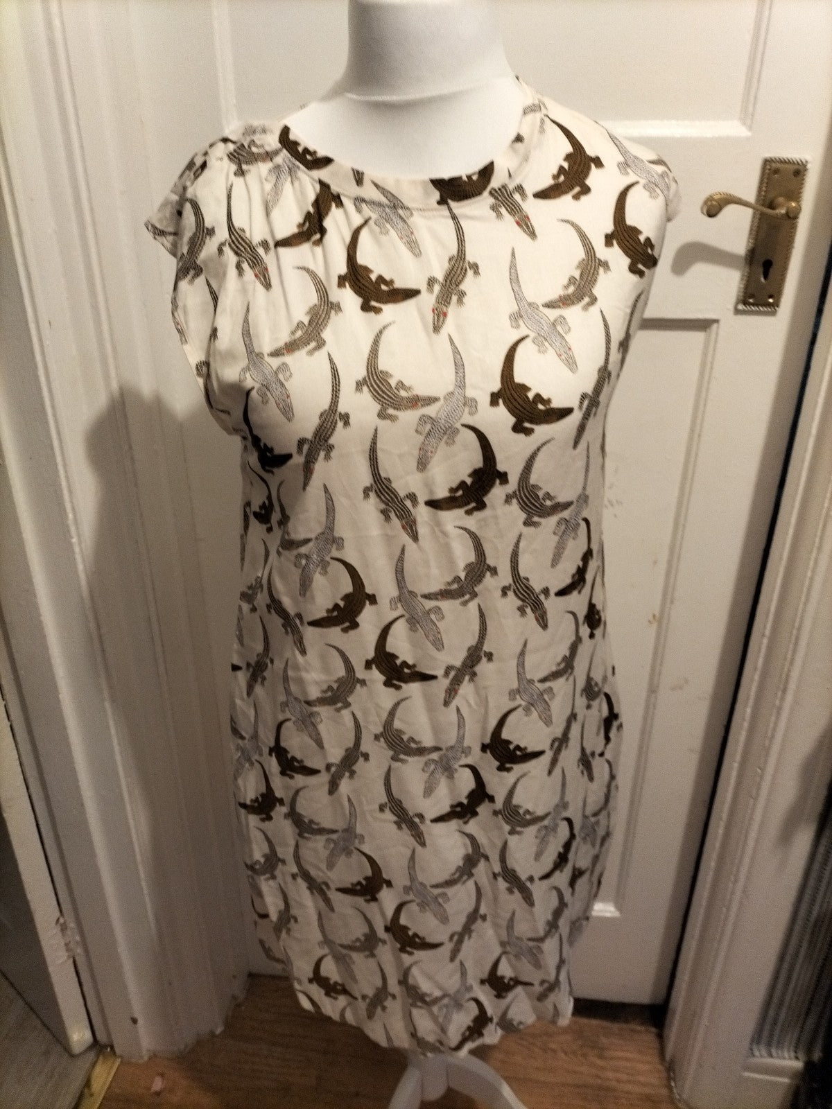 Ladies H&M Size 10 Multi Crocodile Sleeveless Dress