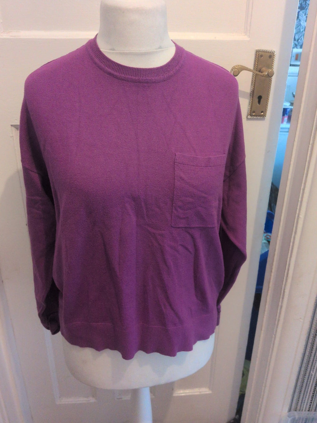 Ladoes Purple Jumper Size 16 TU Round Neck Free Delivery