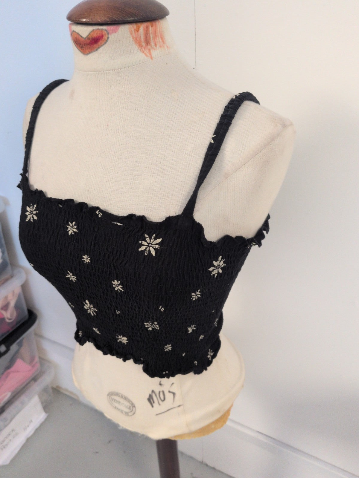 Primark 12-14 Bubblehem Sleeveless Crop Top