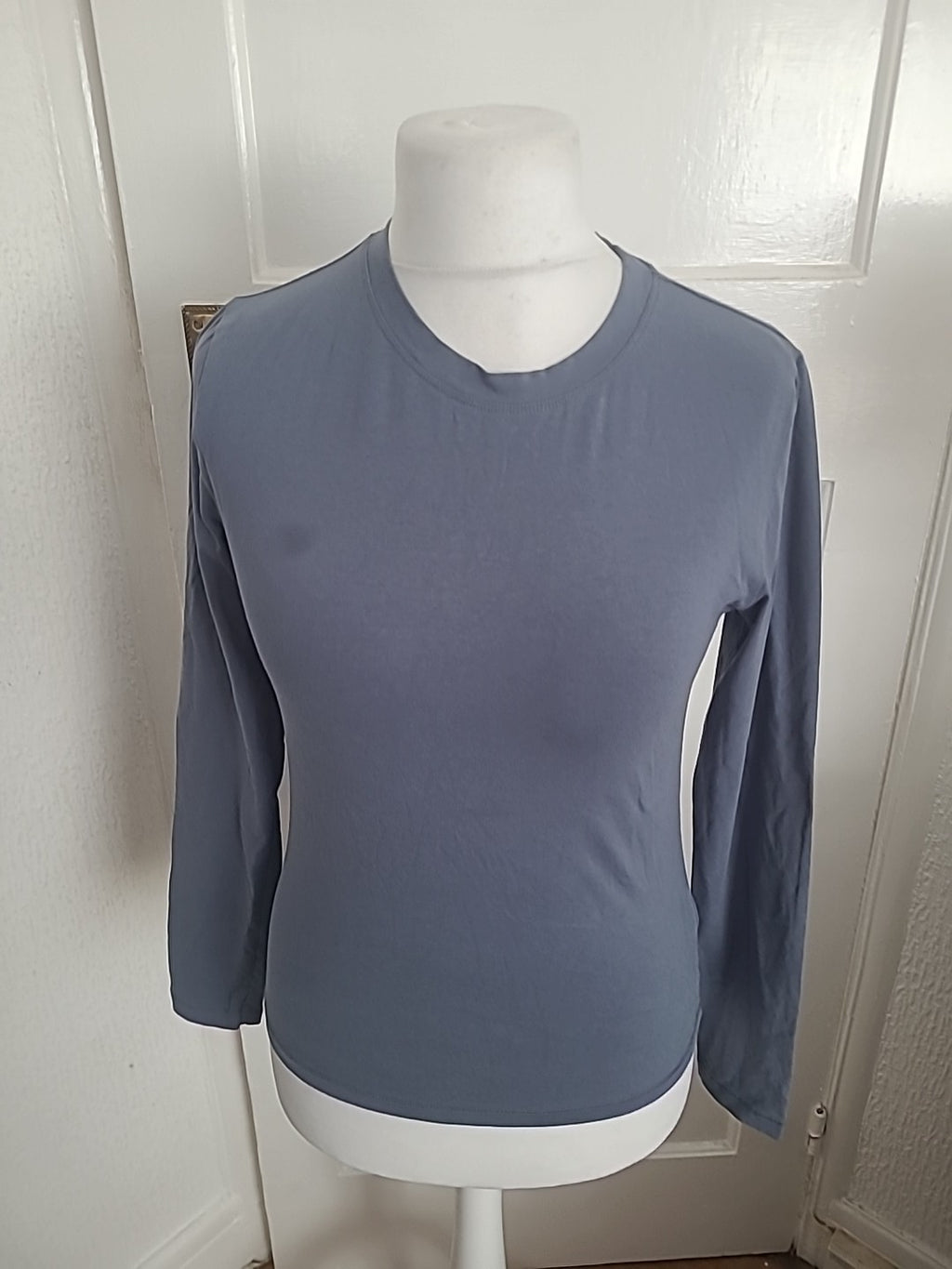 Ladies John Lewis Size M Bluey Grey Long Sleeved Tshirt