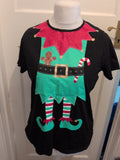 Peacocks 12 Black Stocking Print Short Sleeve T-shirt