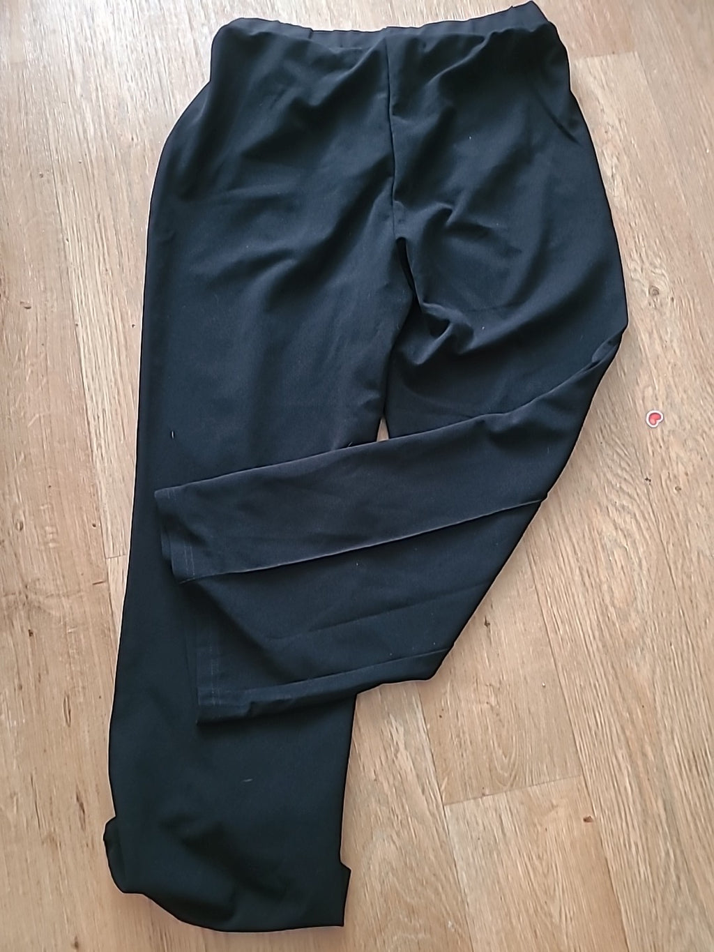 Ladies Size XL Black Trousers Elasticated Twisted Elastication