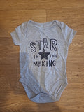 Boys Pep&Co Size 9-12 Months Grey *star* Babygrow