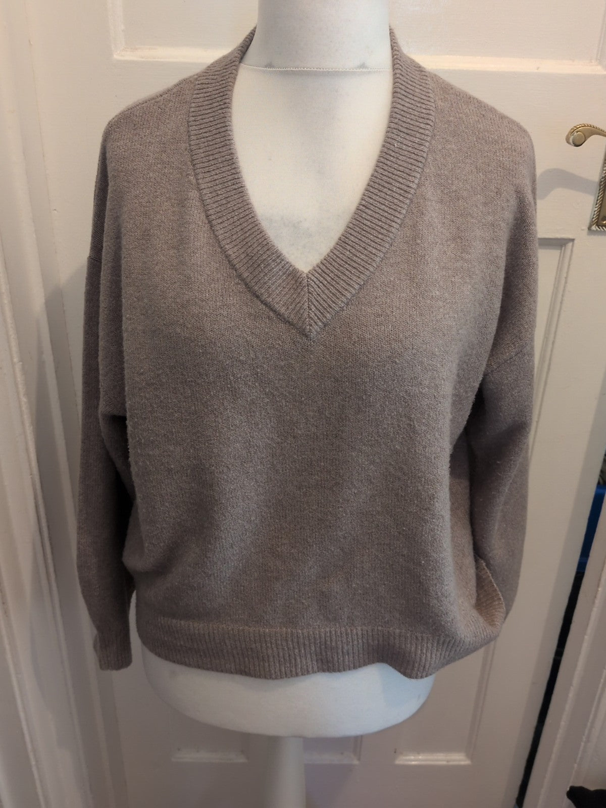 George 12-14 Grey V Neck Soft Pullover Jumper