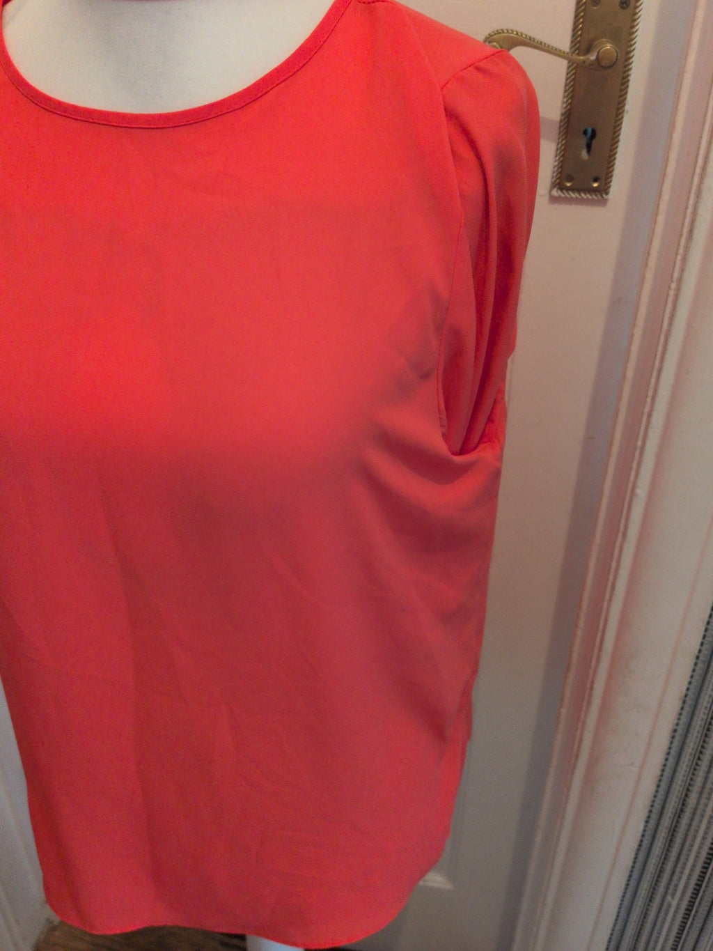 Primark 14 Pink Short Sleeve Longline Blouse