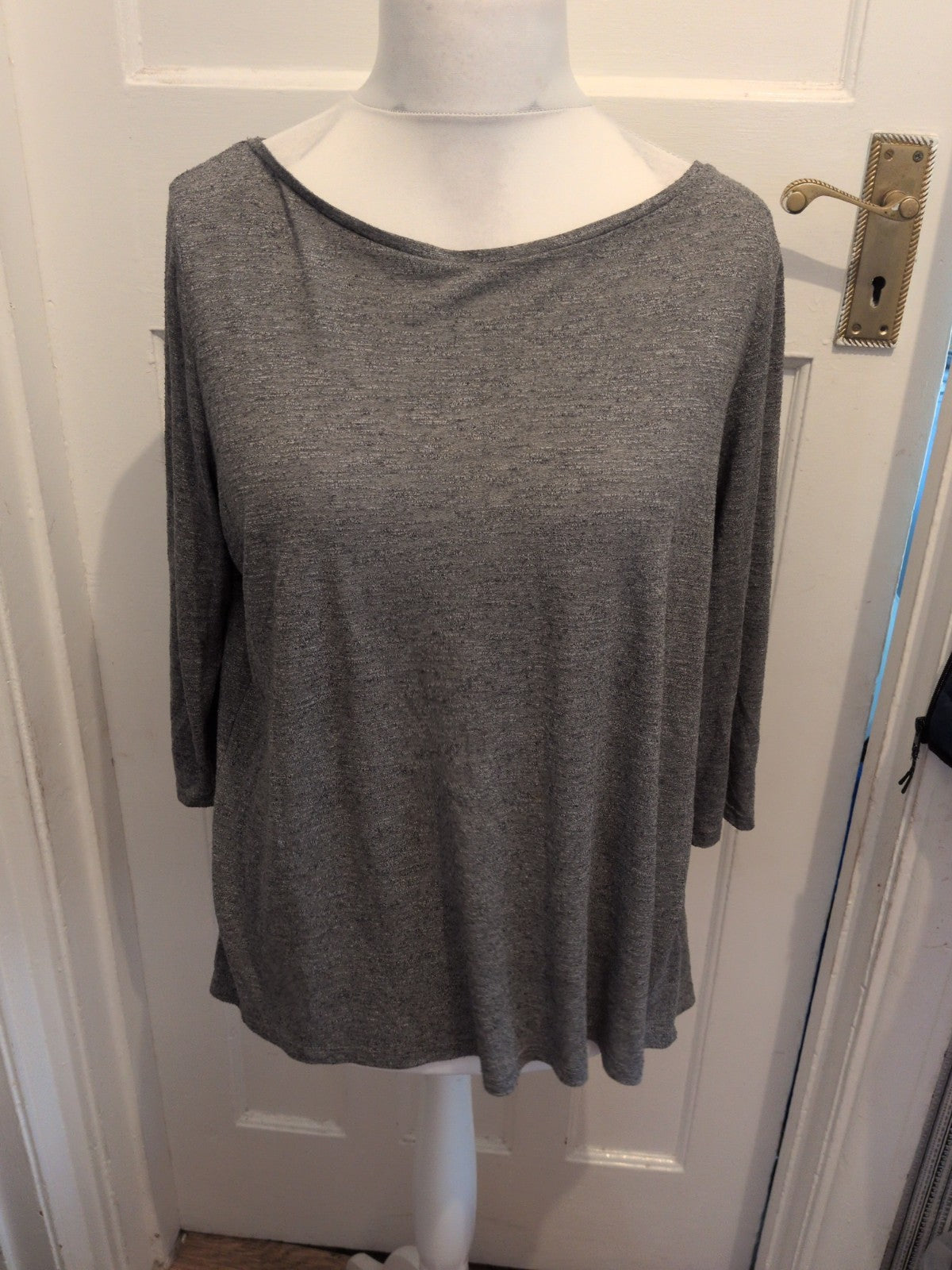 F&F 14 Grey Half Sleeve Open Back T-shirt