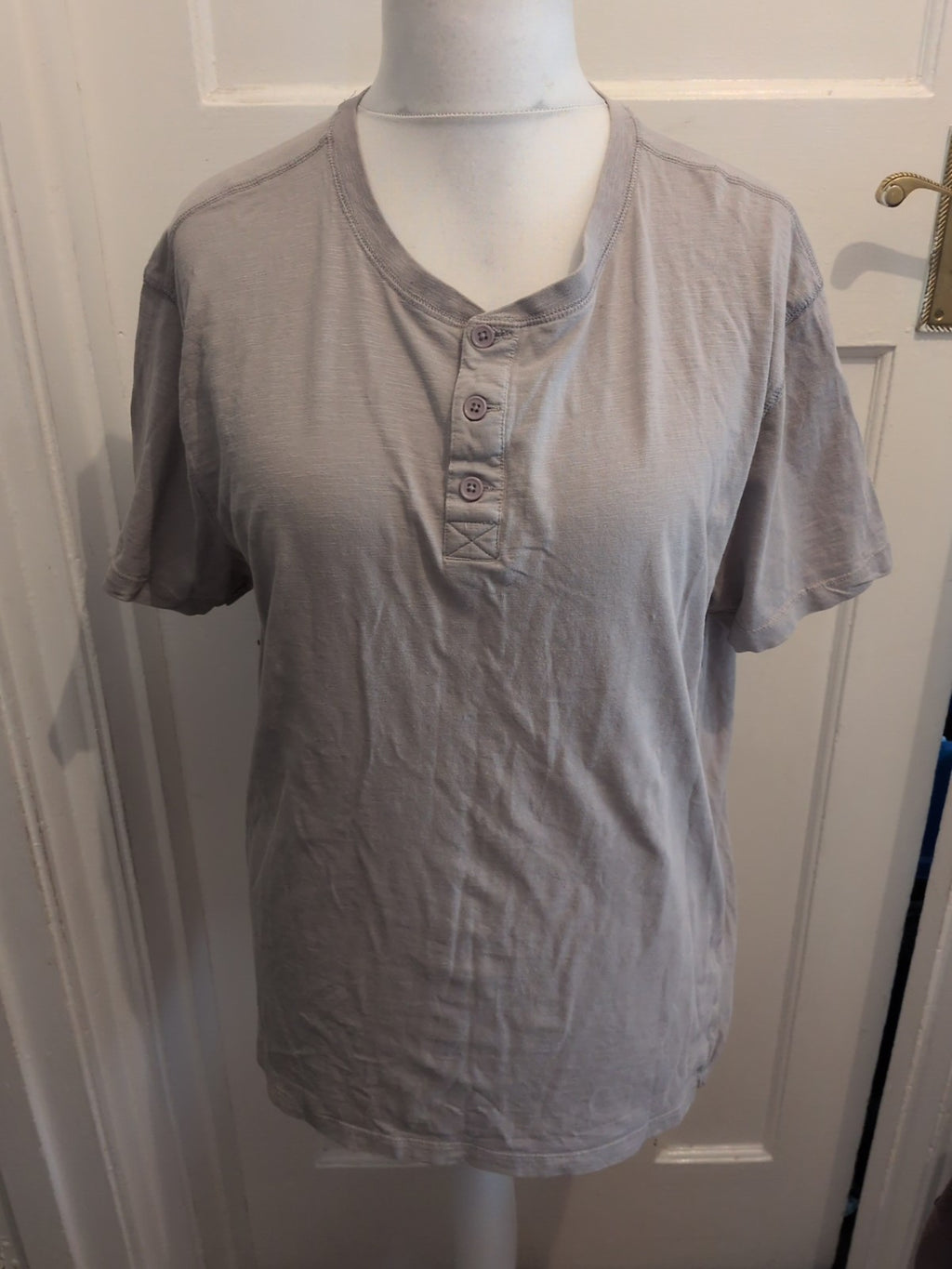 Peacocks XL Grey Short Sleeve T-shirt V Neck