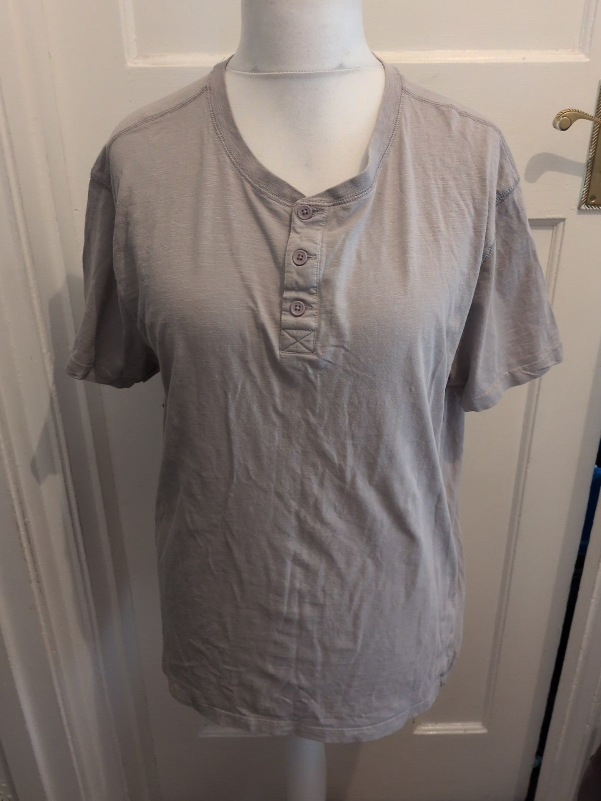 Peacocks XL Grey Short Sleeve T-shirt V Neck