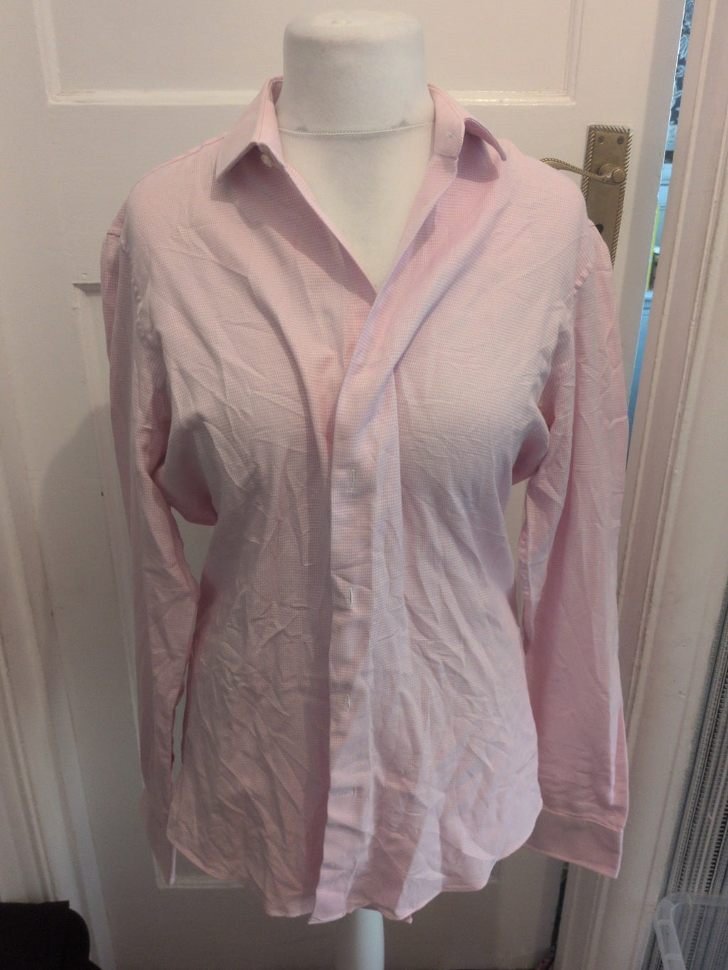 Next Shirting 16.5 Pink Slim Fit Long Sleeve Shirt