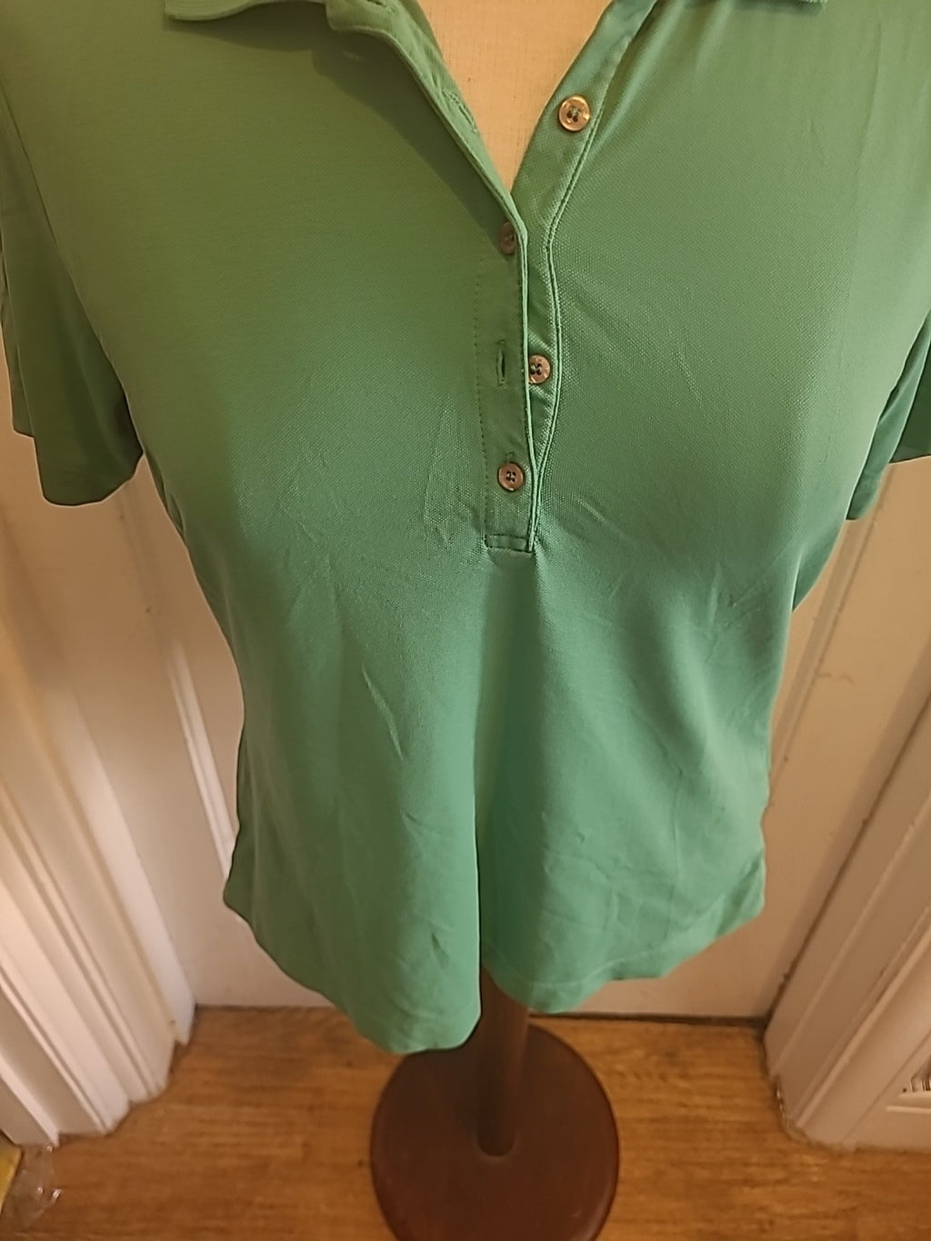 Ladies Brax Golf Size Small Green Short Sleeved Polo