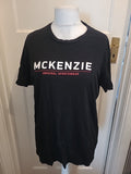 Mens Mckenzie Size L Black And White Short Sleeved Tshirt
