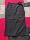 Viyella 10 Black Lined Split Hem Front Skirt