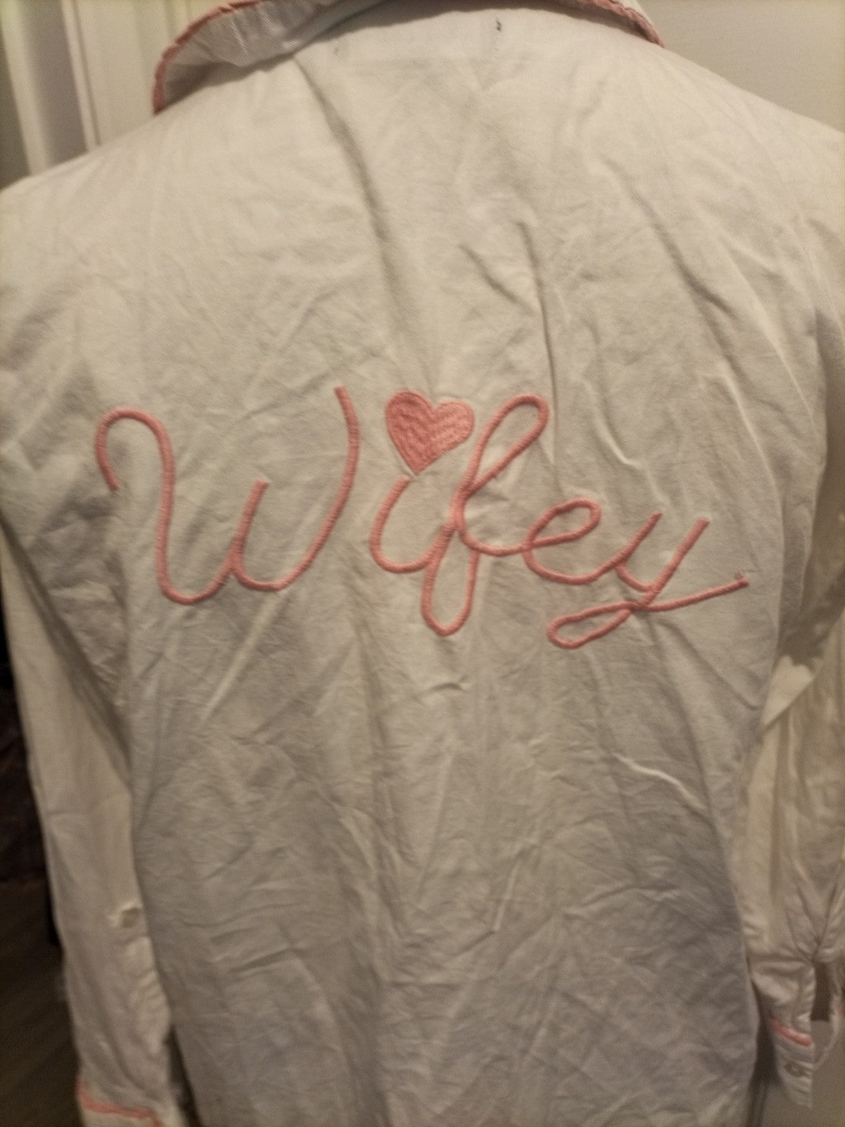 Ladies New Look Size Medium Wifey Pajamas Top