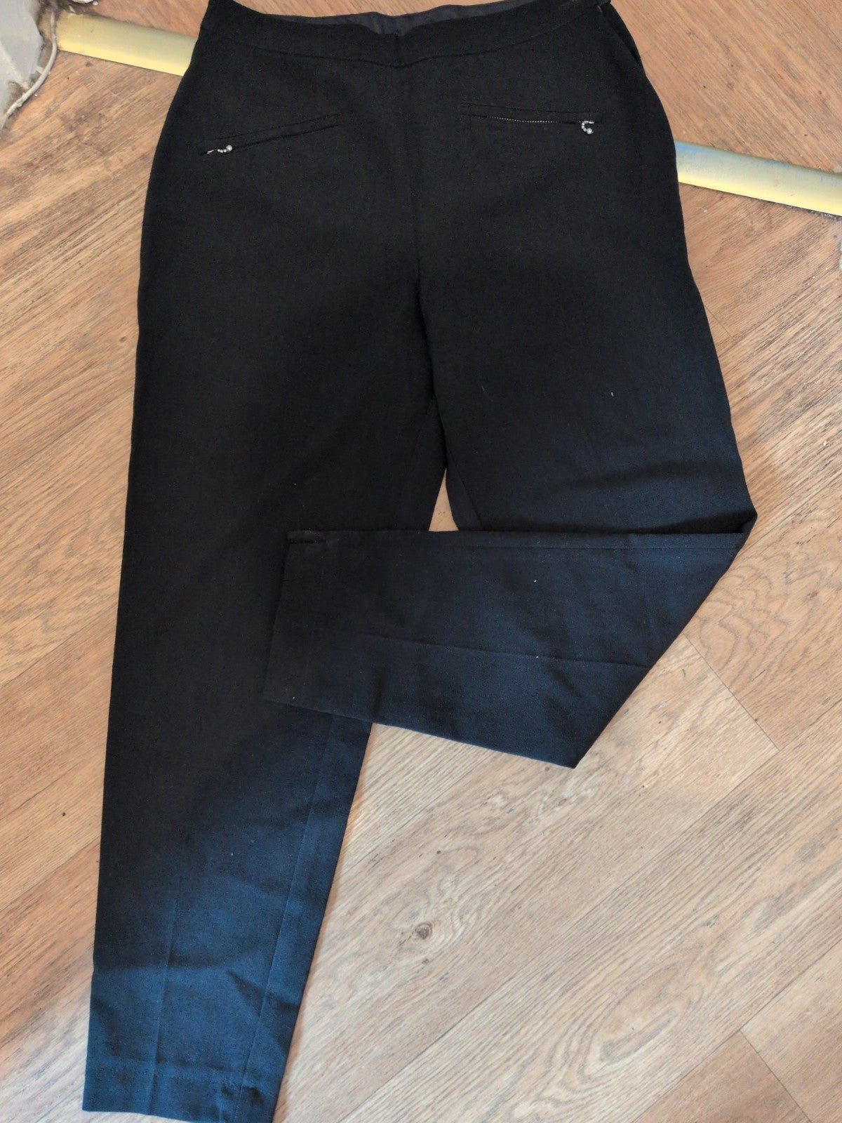 Marks And Spencer 12 Black Side Zip Trousers