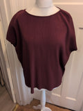 Tu 14 Purple Crinkle Short Sleeve Blouse