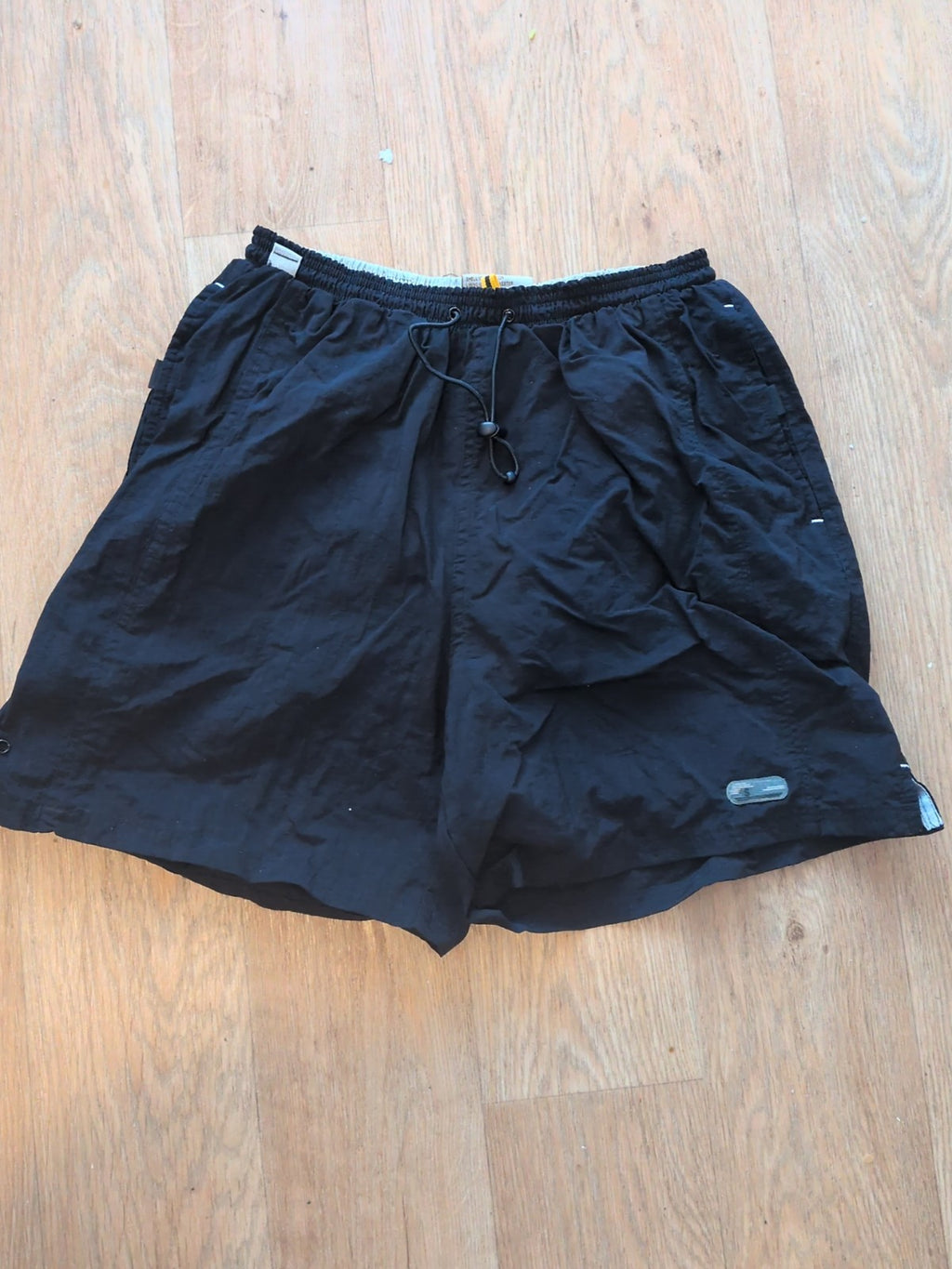 Mens Small Mesh Lined Black Elasticated Shorts