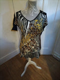 Ladies Bonmarche Size 12 Multi Floral Short Sleeved Blouse