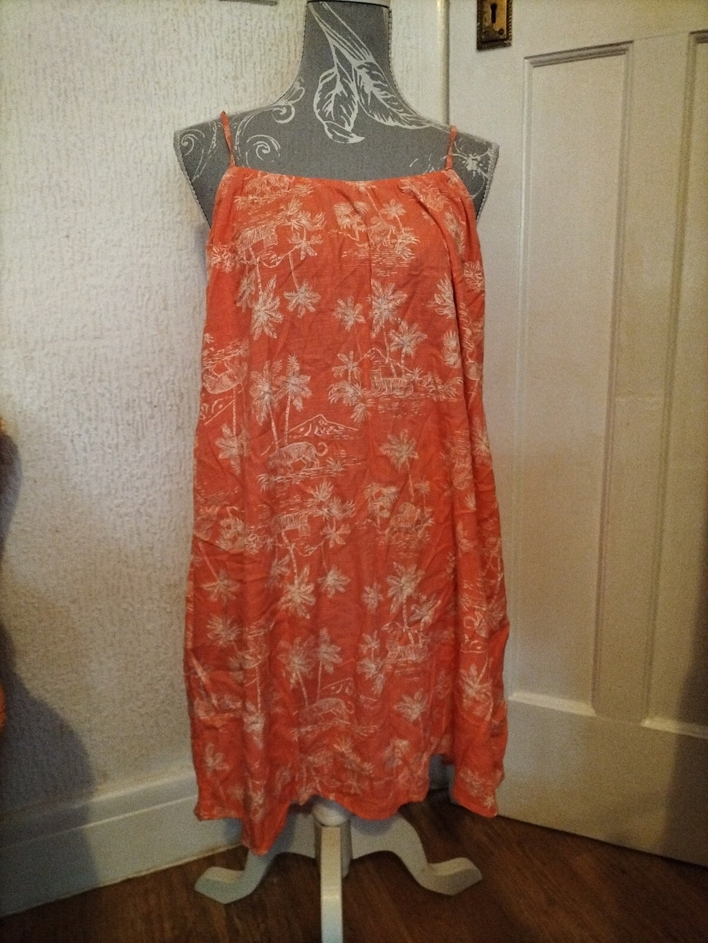 Ladies H+M Size XS Orange Sleeveless Dress