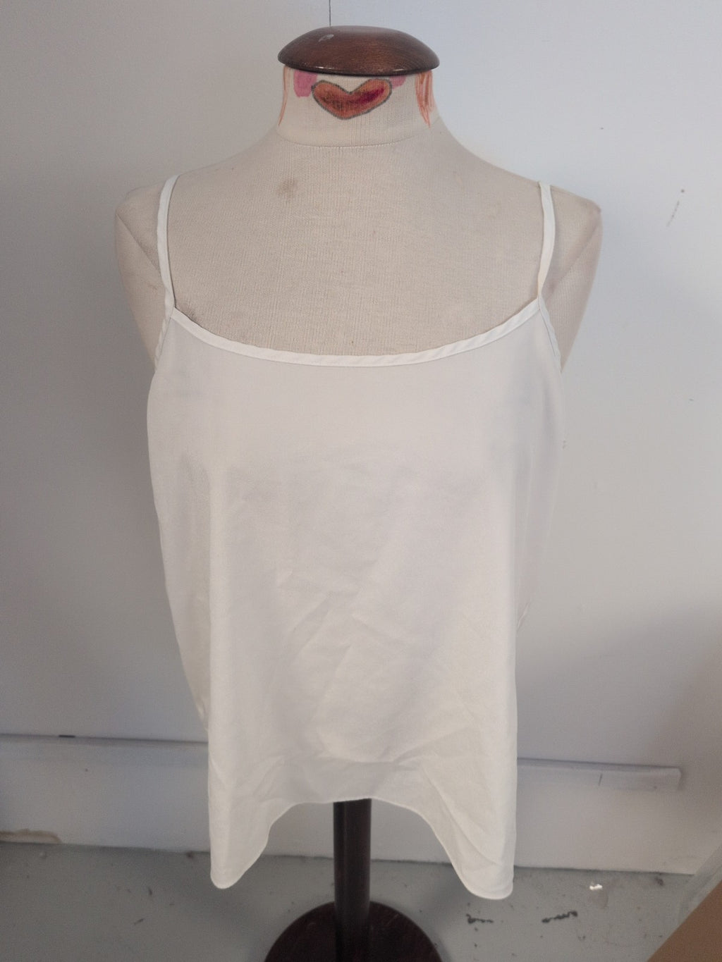George 16 White Sleeveless Cami Style Top