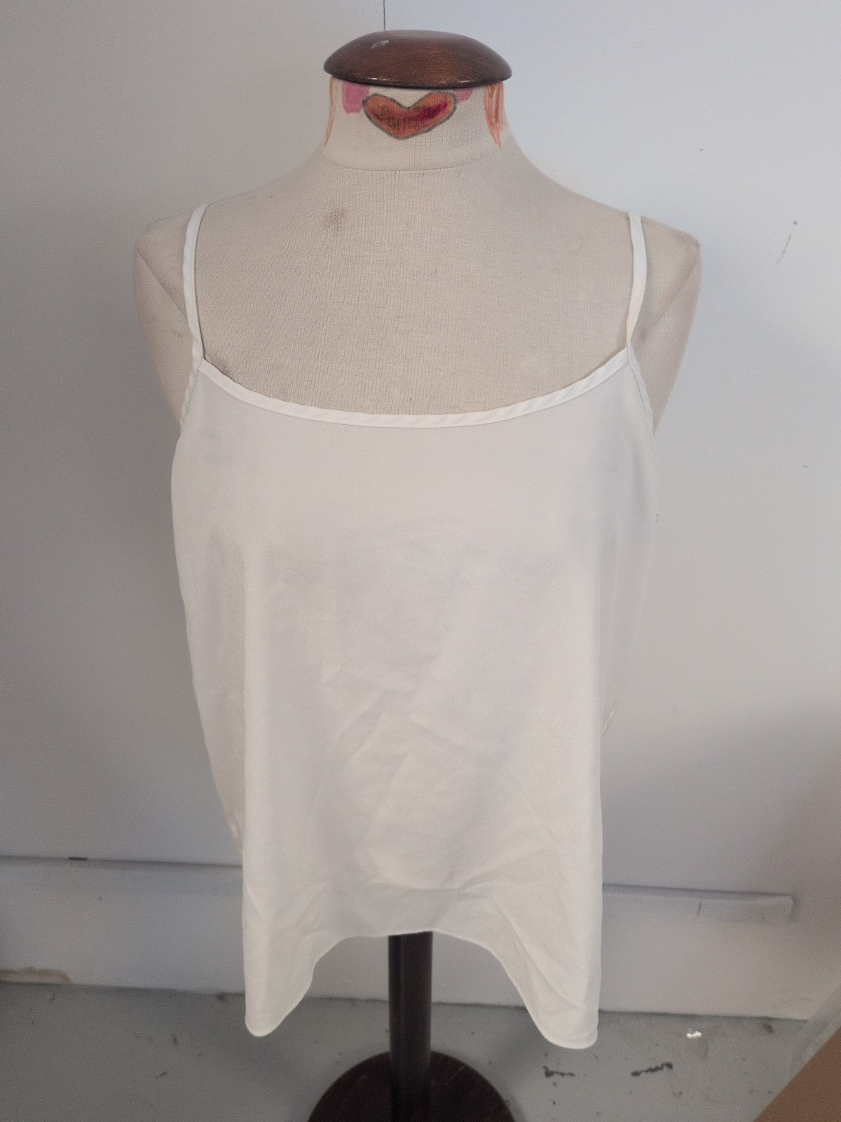 George 16 White Sleeveless Cami Style Top