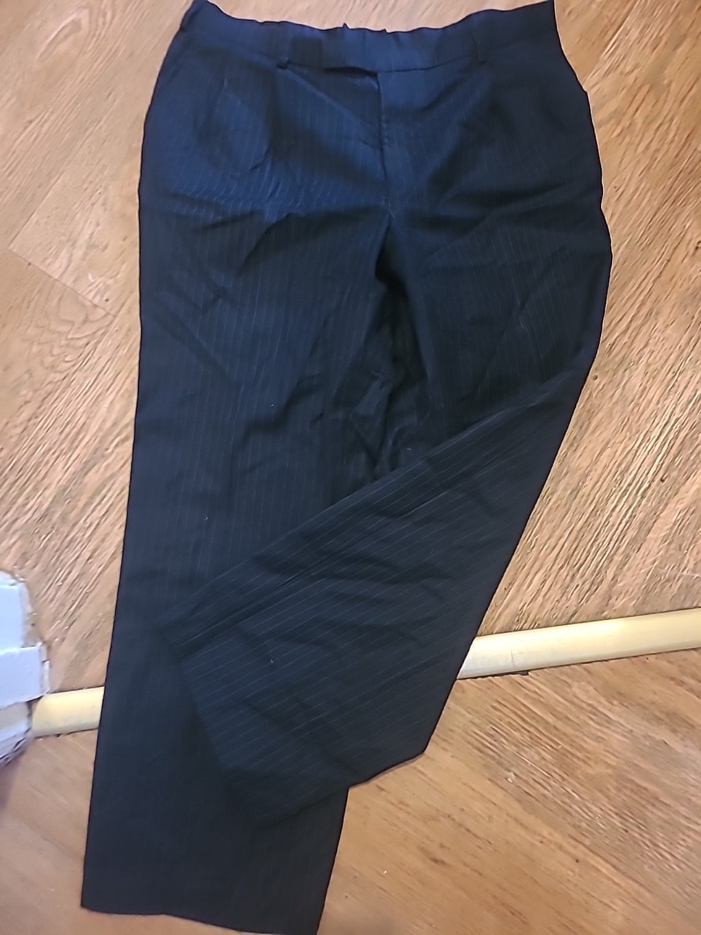 Mens Size 34" Navy Striped Trouser