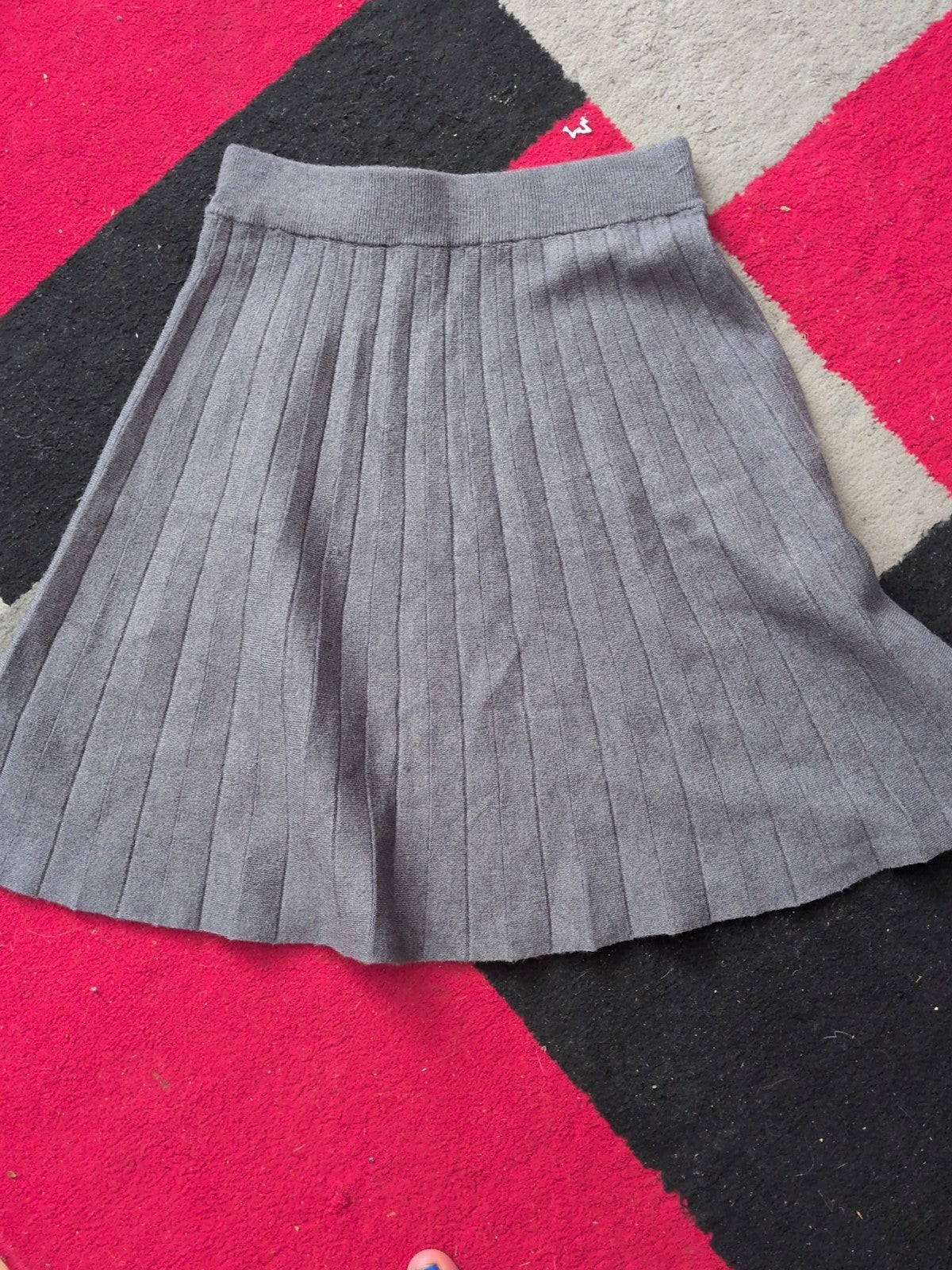 Primark 6-8 Grey Elasticated Short Flare Skirt