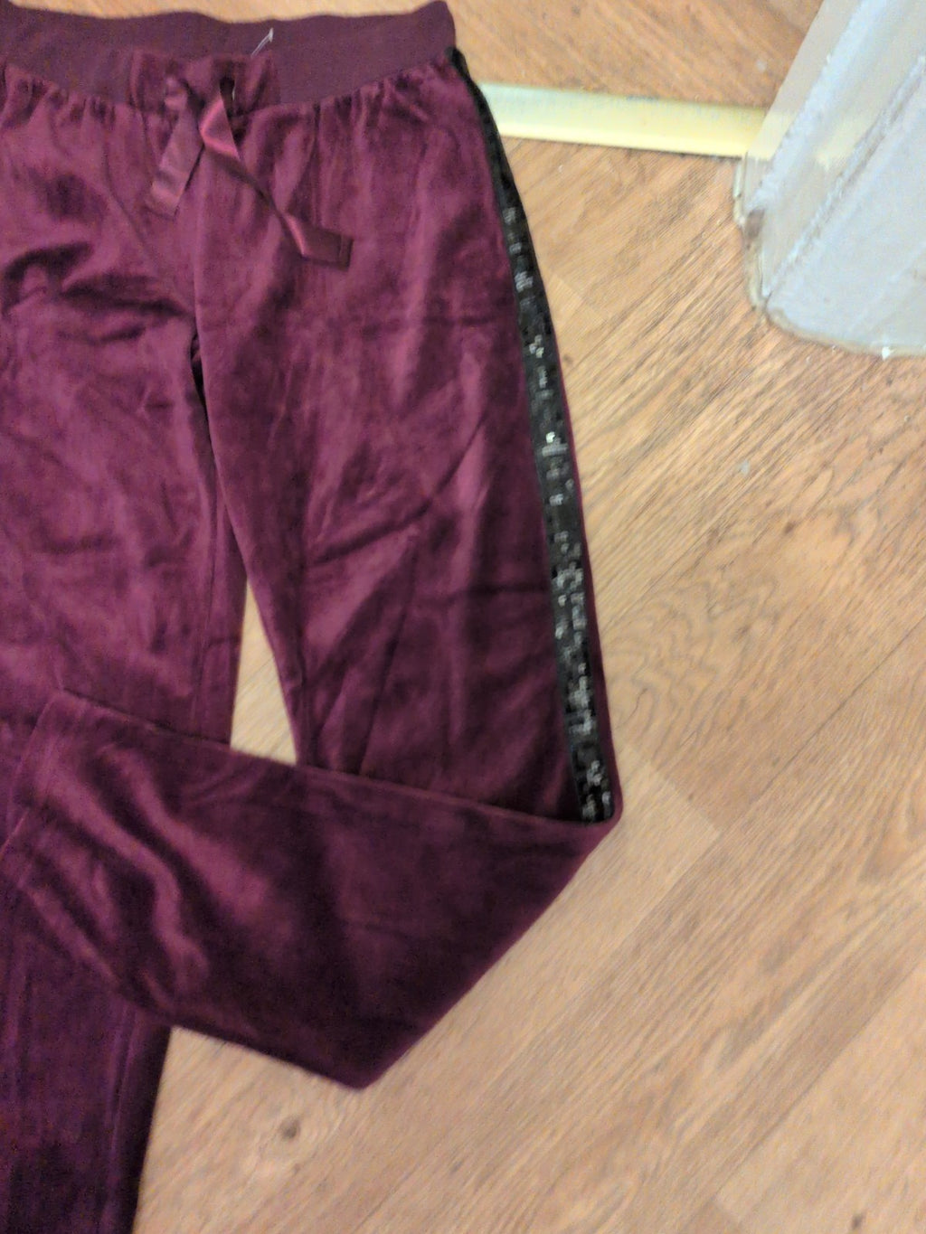 Esmara Small Purple With Black Sequin Elasticated Jogger