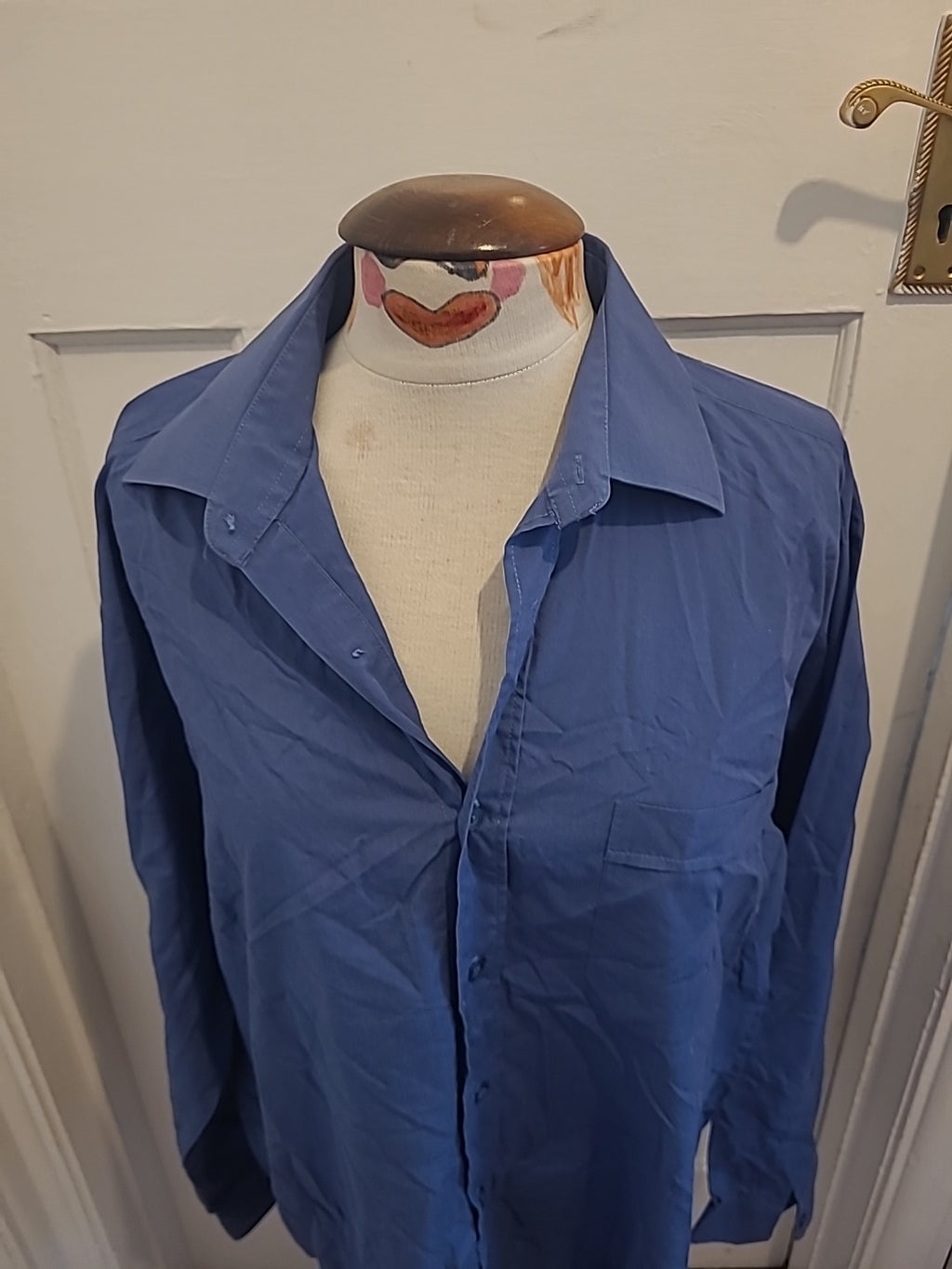 Mens Northwest Size 16" Petrol Blue Long Sleeved Shirt