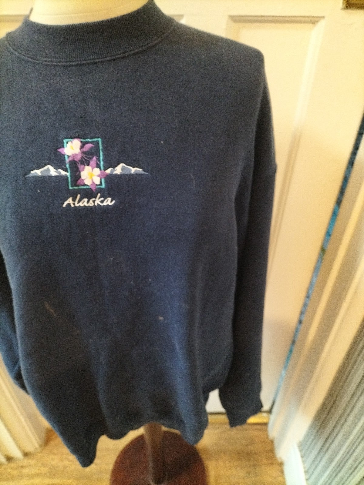 Mens Fruit Of The Loom Size XL Navy Alaska Jumper(Light Marks)